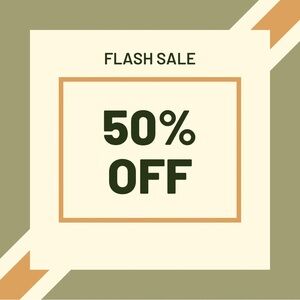 50% sale off everything!! Dont miss out :)